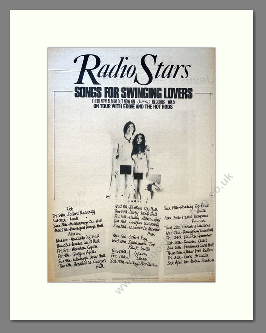 Radio Stars - Songs For Swinging Lovers. Vintage Advert 1978 (ref AD18175)