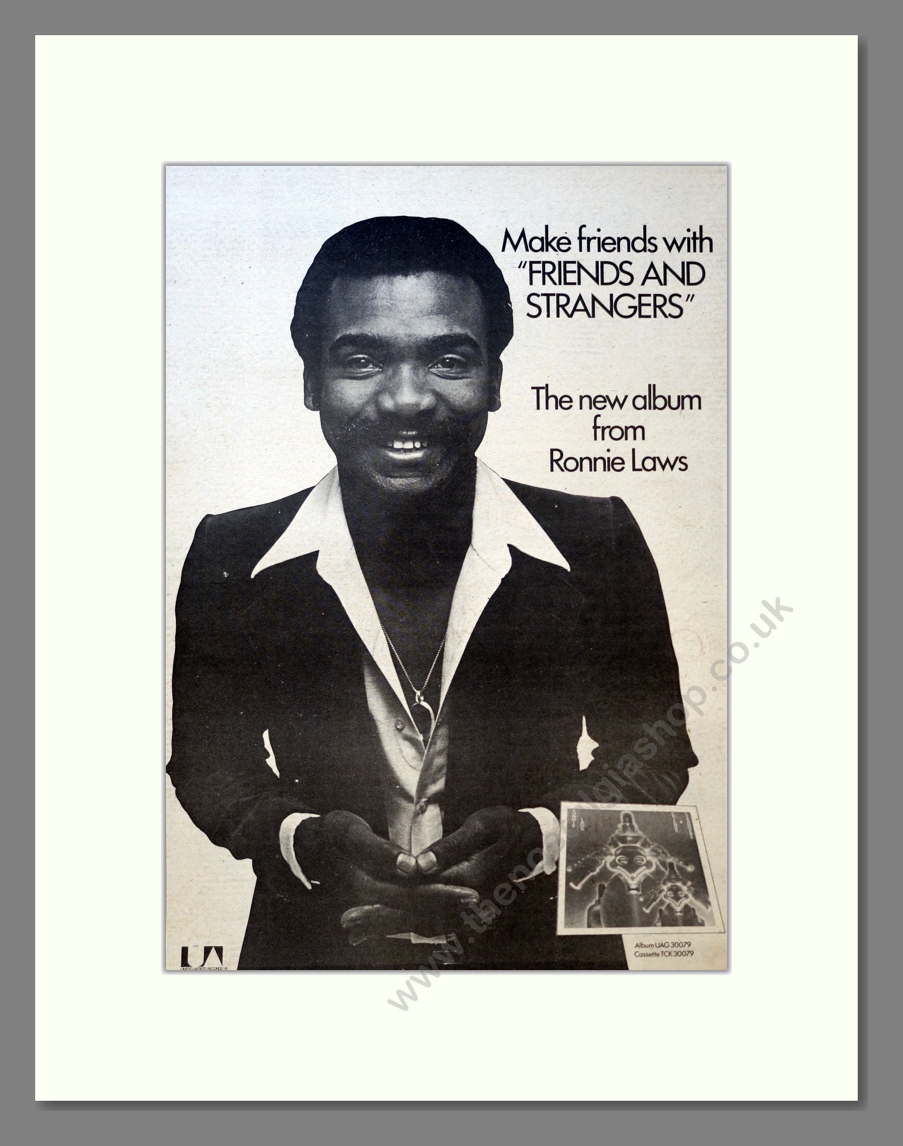 Ronnie Laws - Friends And Strangers. Vintage Advert 1977 (ref AD18190)