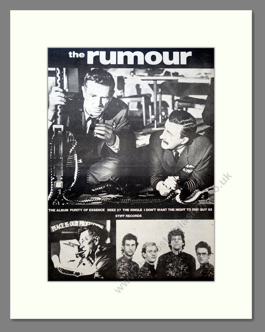 Rumour (The) - Purity Of Essence. Vintage Advert 1980 (ref AD18202)