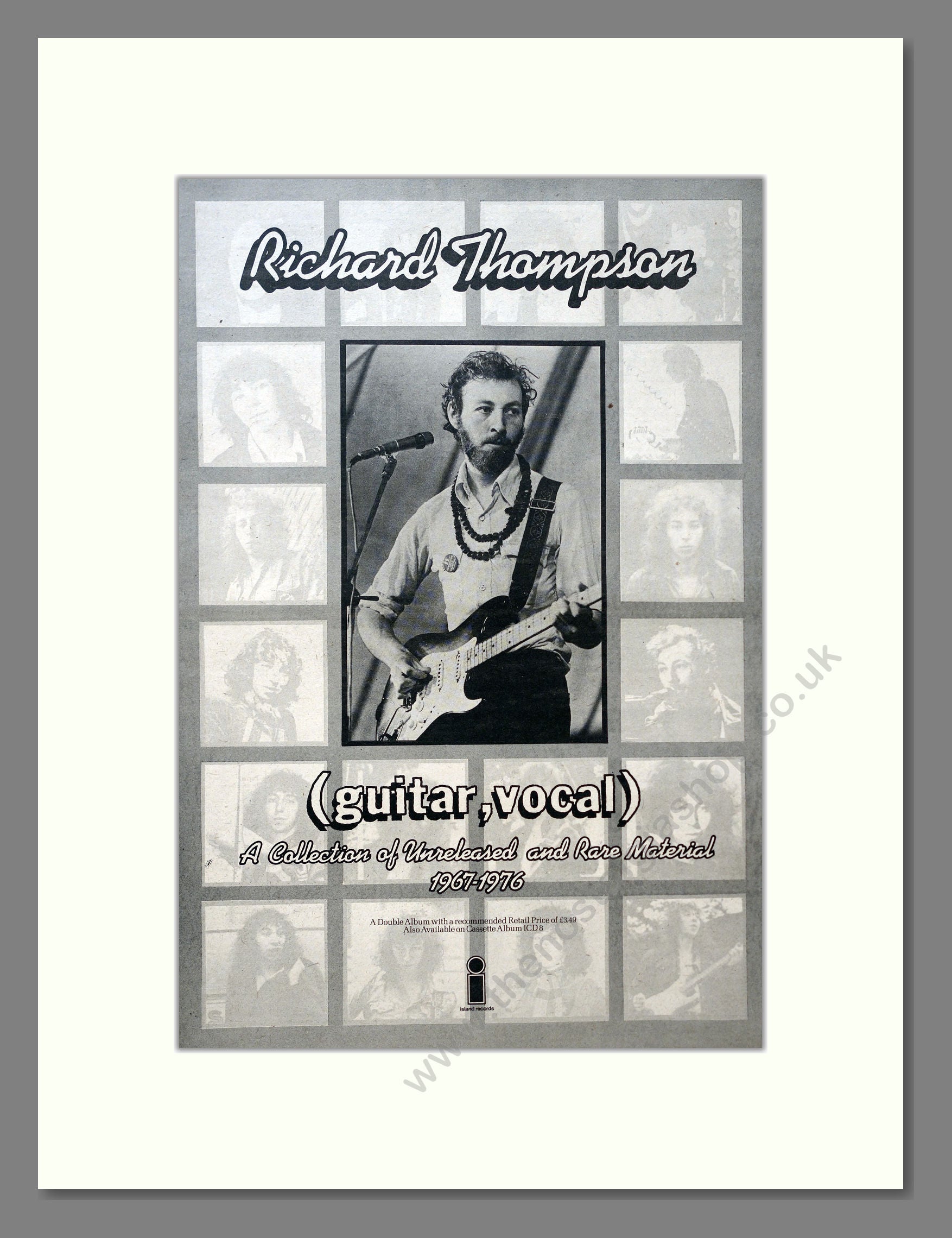 Richard Thompson - Guitar, Vocal. Vintage Advert 1976 (ref AD18237)