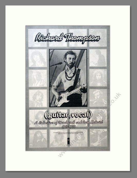 Richard Thompson - Guitar, Vocal. Vintage Advert 1976 (ref AD18237)