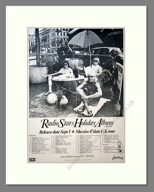 Radio Stars - Holiday Album. Vintage Advert 1978 (ref AD18265)