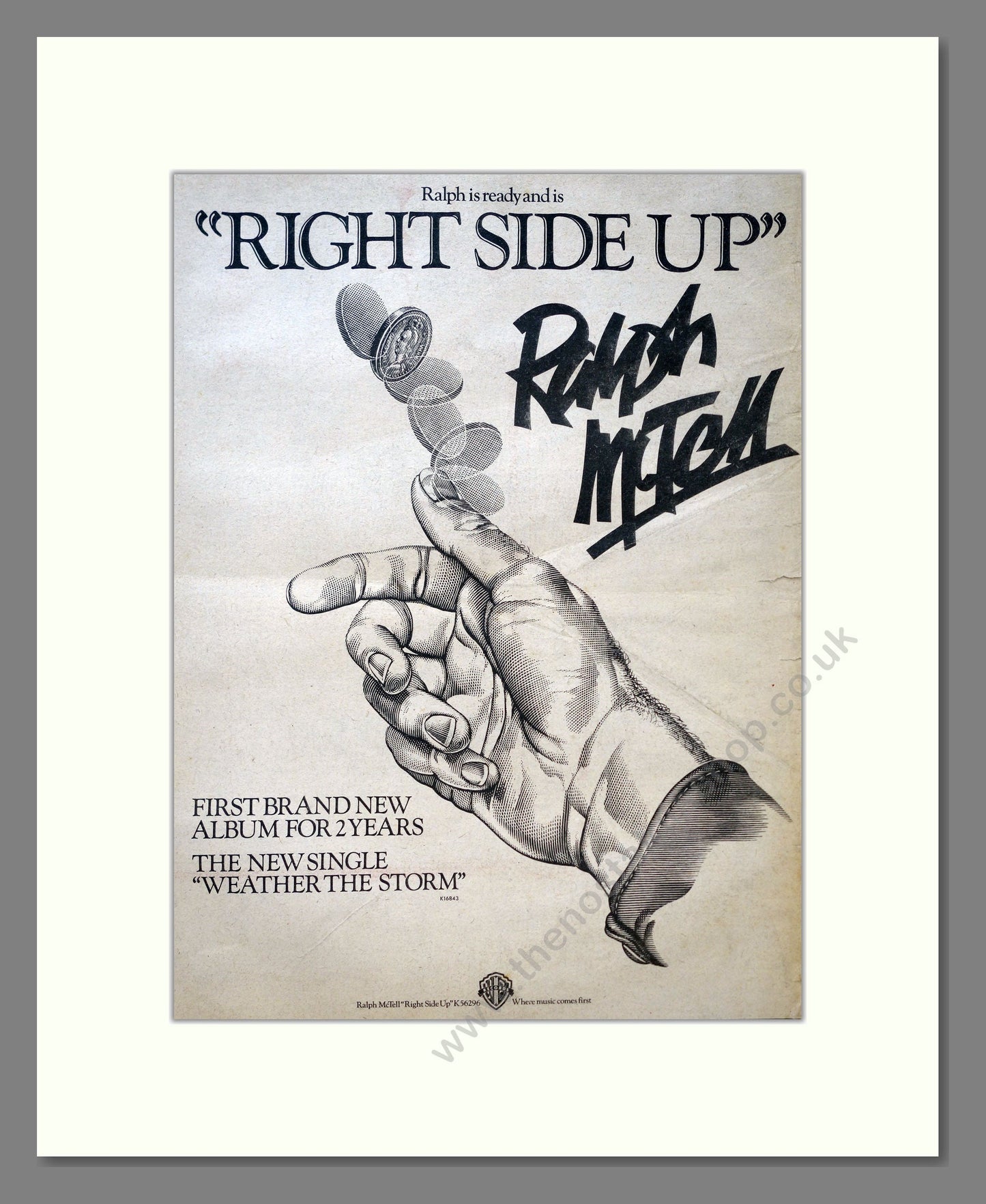 Ralph McTell - Right Side Up. Vintage Advert 1976 (ref AD18283)