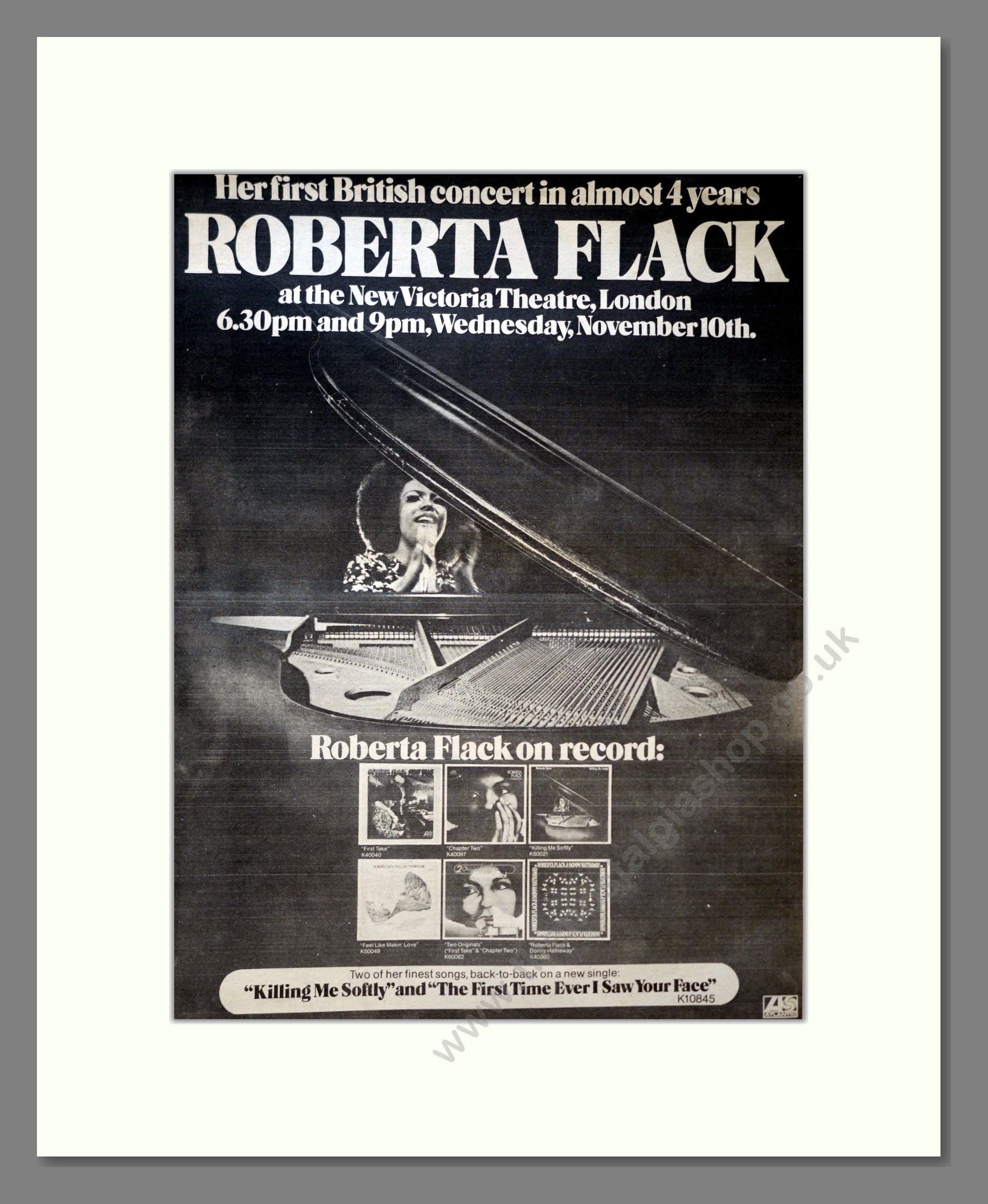 Roberta Flack - Various Albums. Vintage Advert 1976 (ref AD18285)