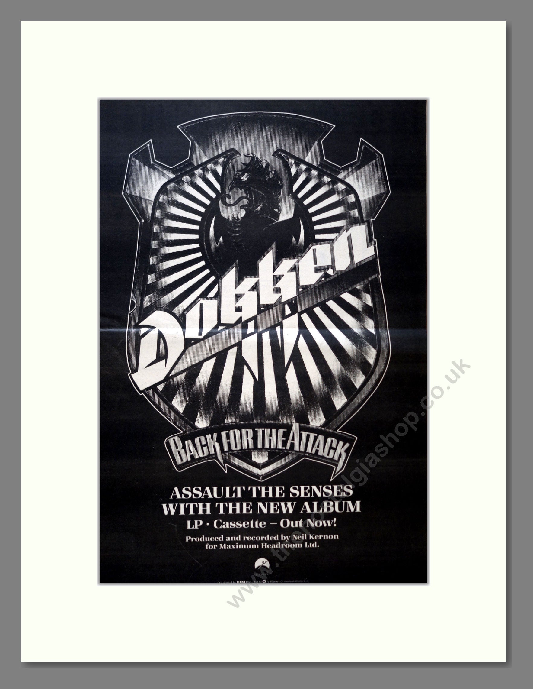 Dokken - Back For The Attack. Vintage Advert 1987 (ref AD18295)