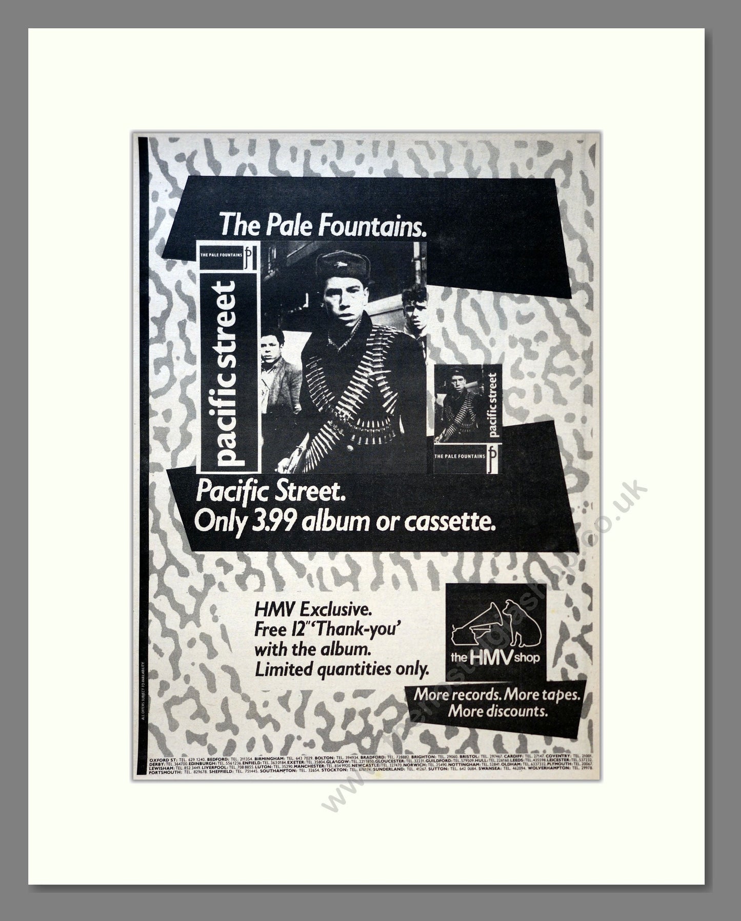 Pale Fountains (The) - Pacific Street. Vintage Advert 1984 (ref AD18326)