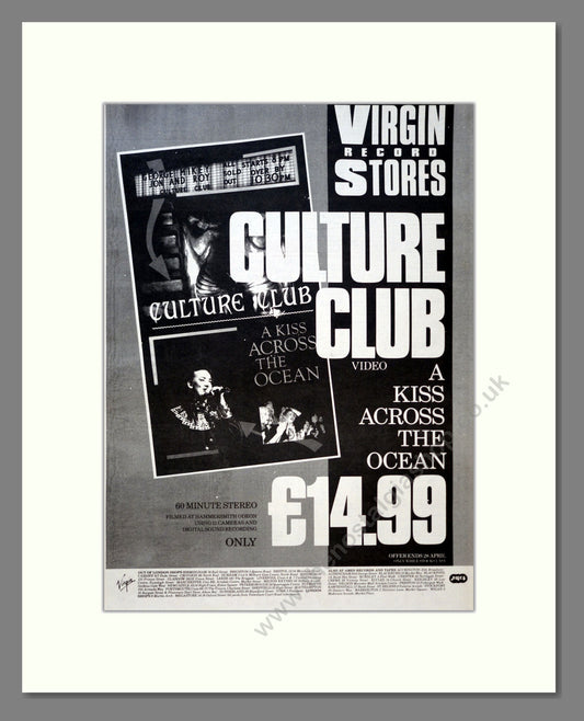 Culture Club - A Kiss Across The Ocean. Vintage Advert 1984 (ref AD18337)