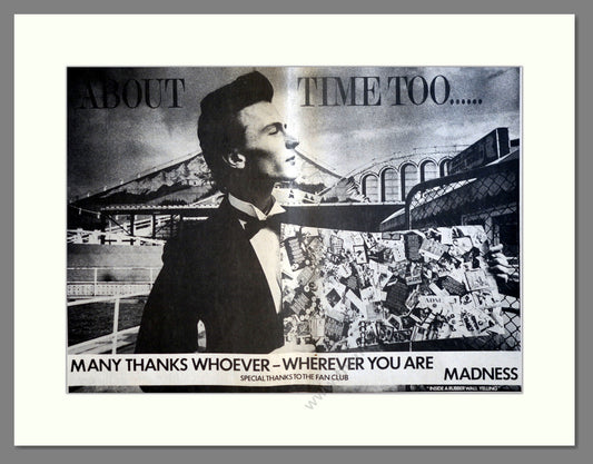 Madness - About Time Too… Thanks. Vintage Advert 1982 (ref AD18339)