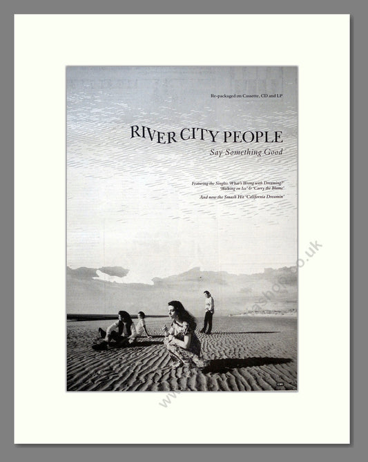 River City People - Say Something Good. Vintage Advert 1990 (ref AD18344)