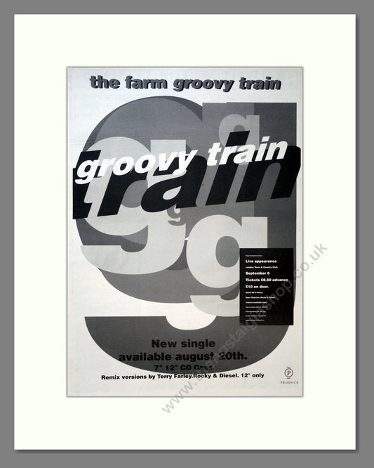 Farm (The) - Groovy Train. Vintage Advert 1990 (ref AD18346)