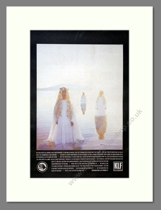 KLF - Announcement No More Records. Vintage Advert 1992 (ref AD18359)