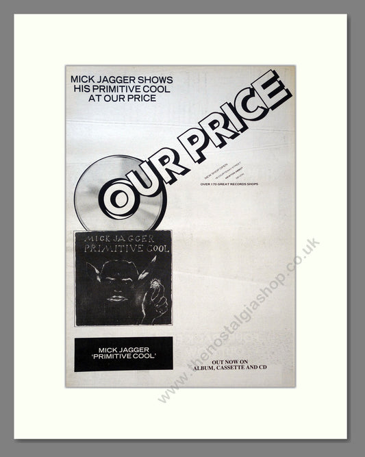 Mick Jagger - Primative Cool. Vintage Advert 1987 (ref AD18362)