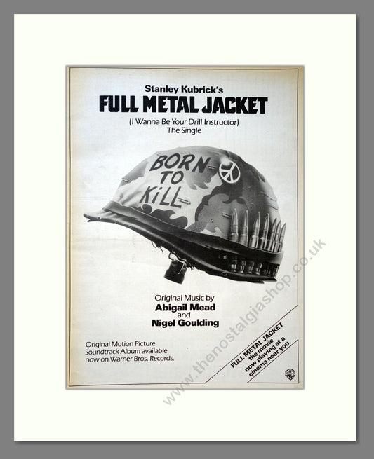 Full Metal Jacket - Soundtrack. Vintage Advert 1987 (ref AD18364)