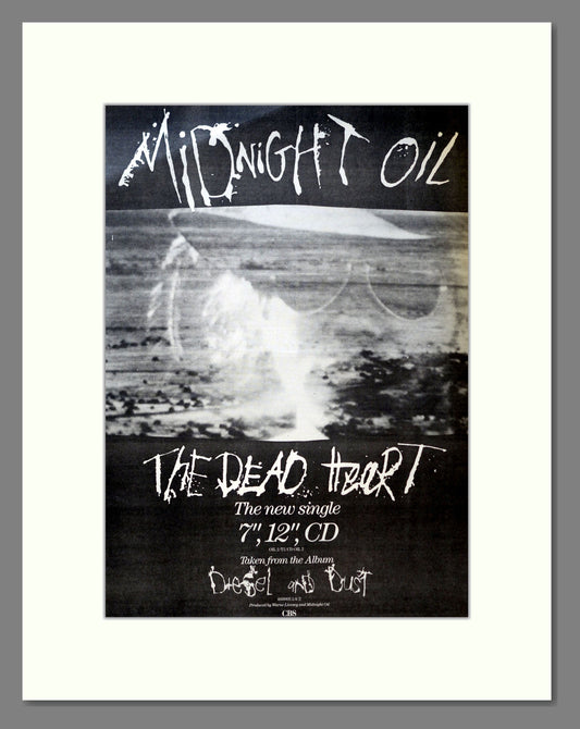 Midnight Oil - The Dead Heart. Vintage Advert 1987 (ref AD18367)
