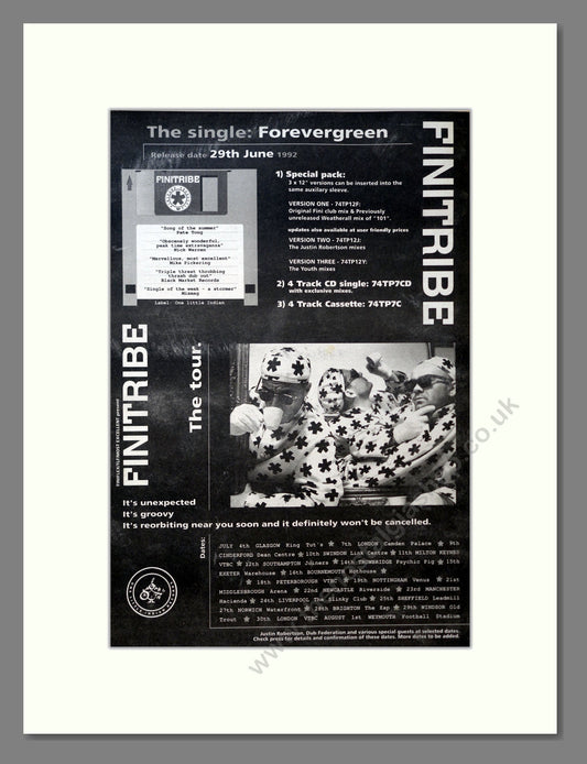 Finitribe - Forevergreen. Vintage Advert 1992 (ref AD18370)