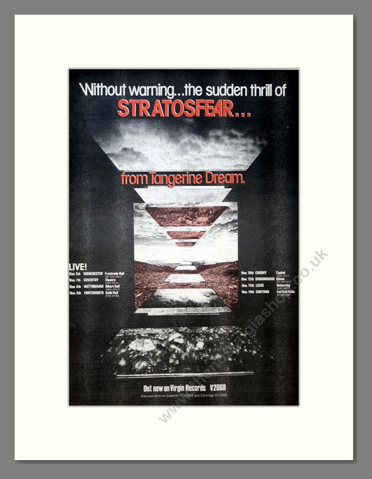 Tangerine Dream - Stratosfear. Vintage Advert 1976 (ref AD18381)