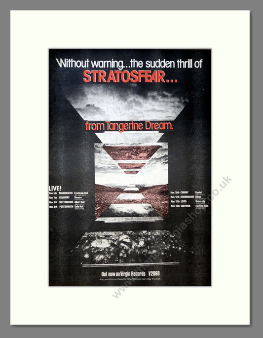 Tangerine Dream - Stratosfear. Vintage Advert 1976 (ref AD18381)