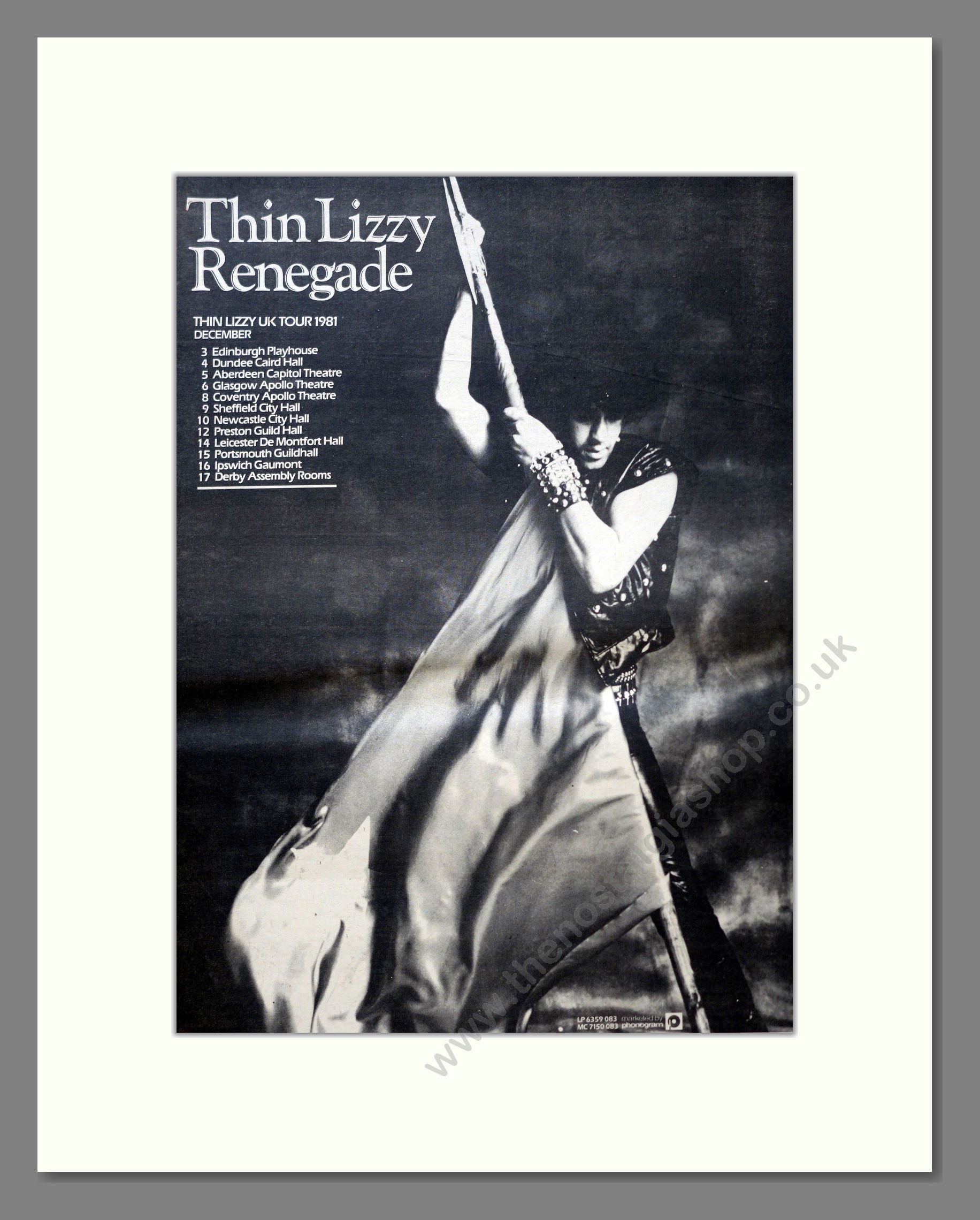 Thin Lizzy - Renegade. Vintage Advert 1981 (ref AD18389)