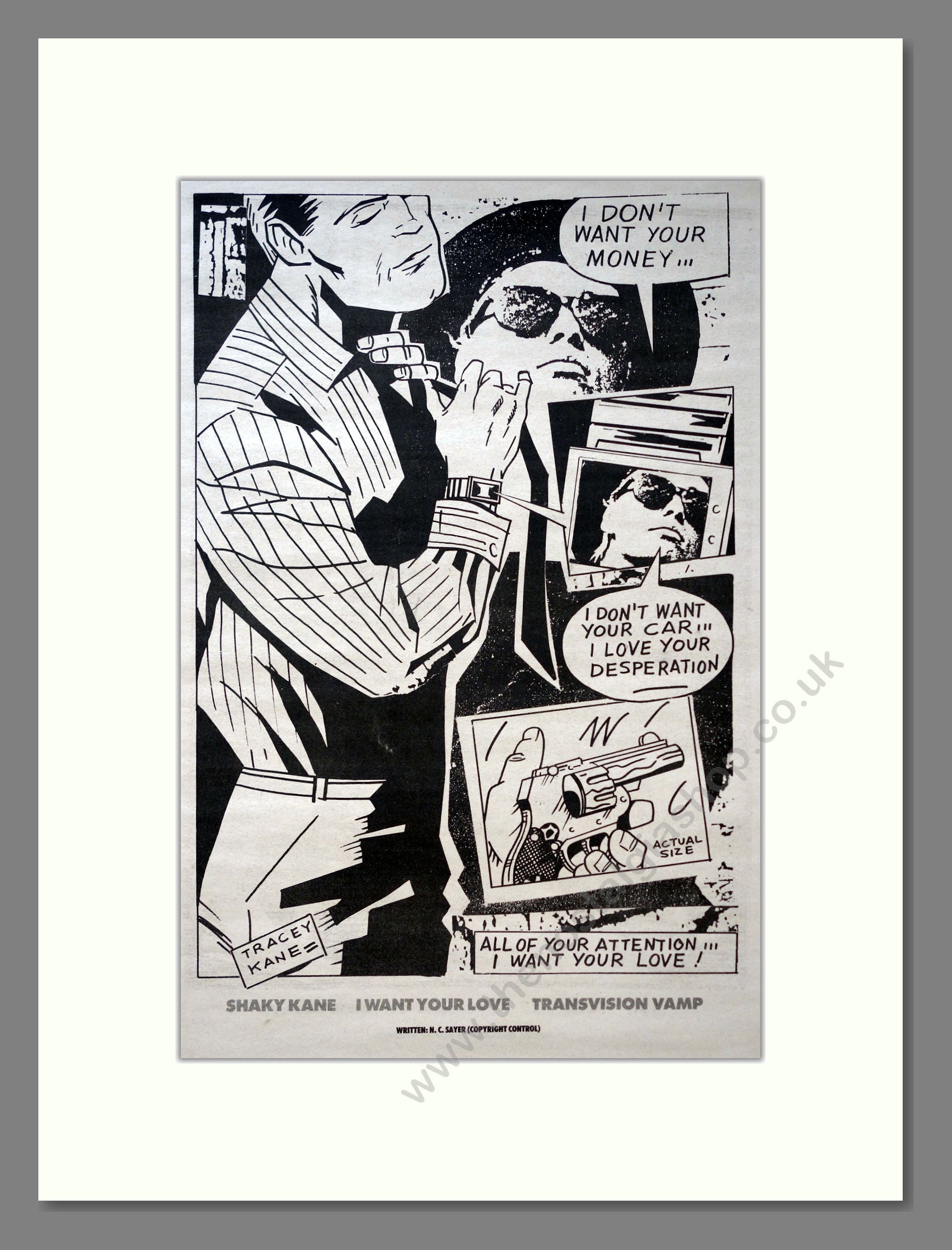 Transvision Vamp - I Want Your Love. Vintage Advert 1988 (ref AD18400)