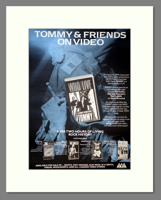 Who (The) - Tommy Live. Vintage Advert 1989 (ref AD18435)