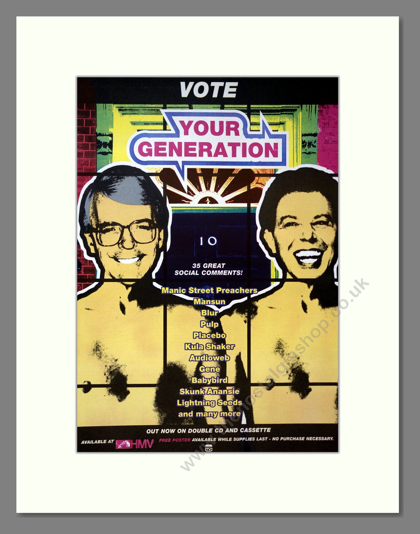 Various Artists - Vote Your Generation. Vintage Advert 1997 (ref AD18436)