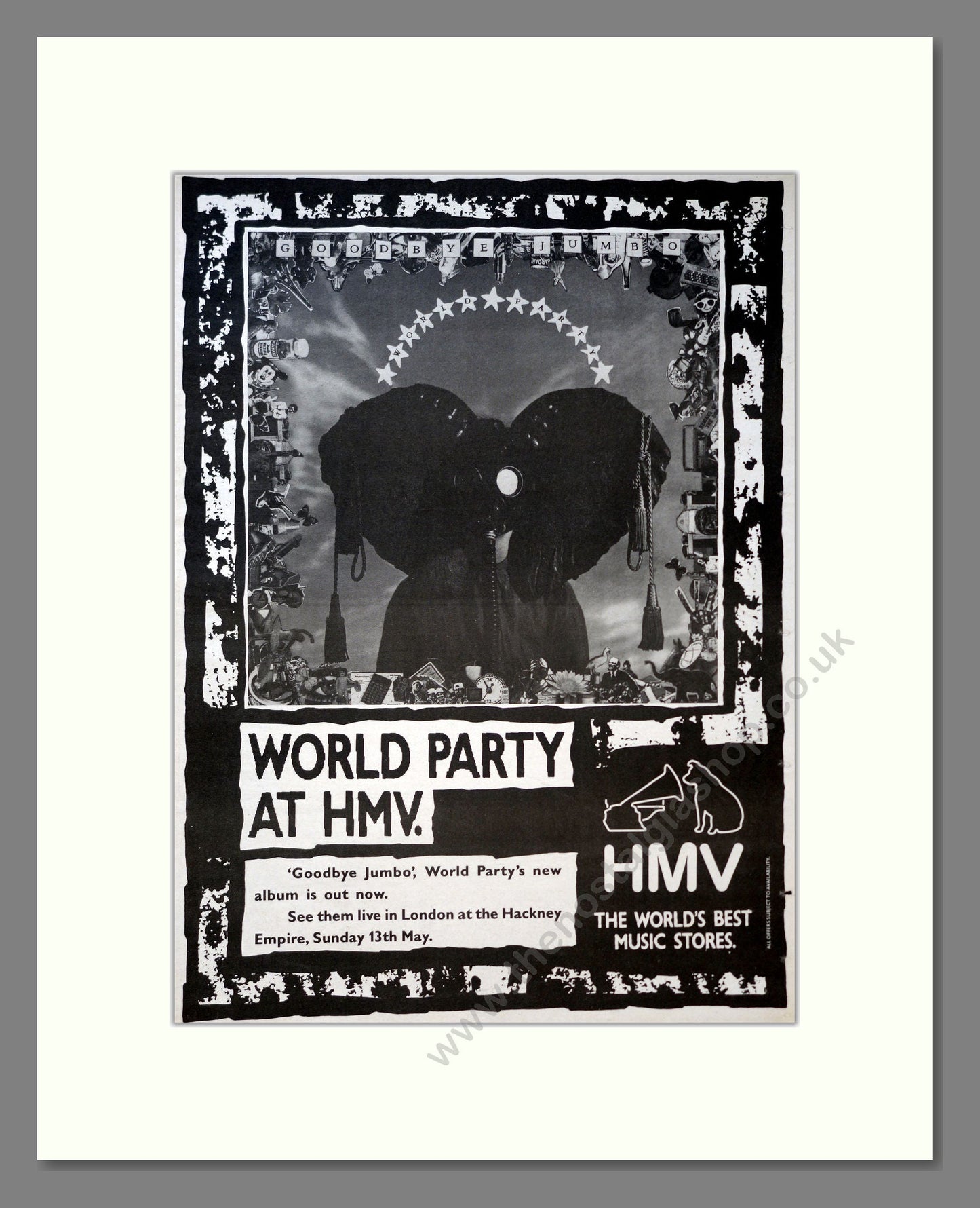 World Party - Goodbye Jumbo. Vintage Advert 1990 (ref AD18446)