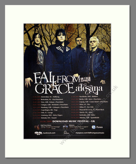 Fall From Grace - UK Tour. Vintage Advert 2009 (ref AD301992)