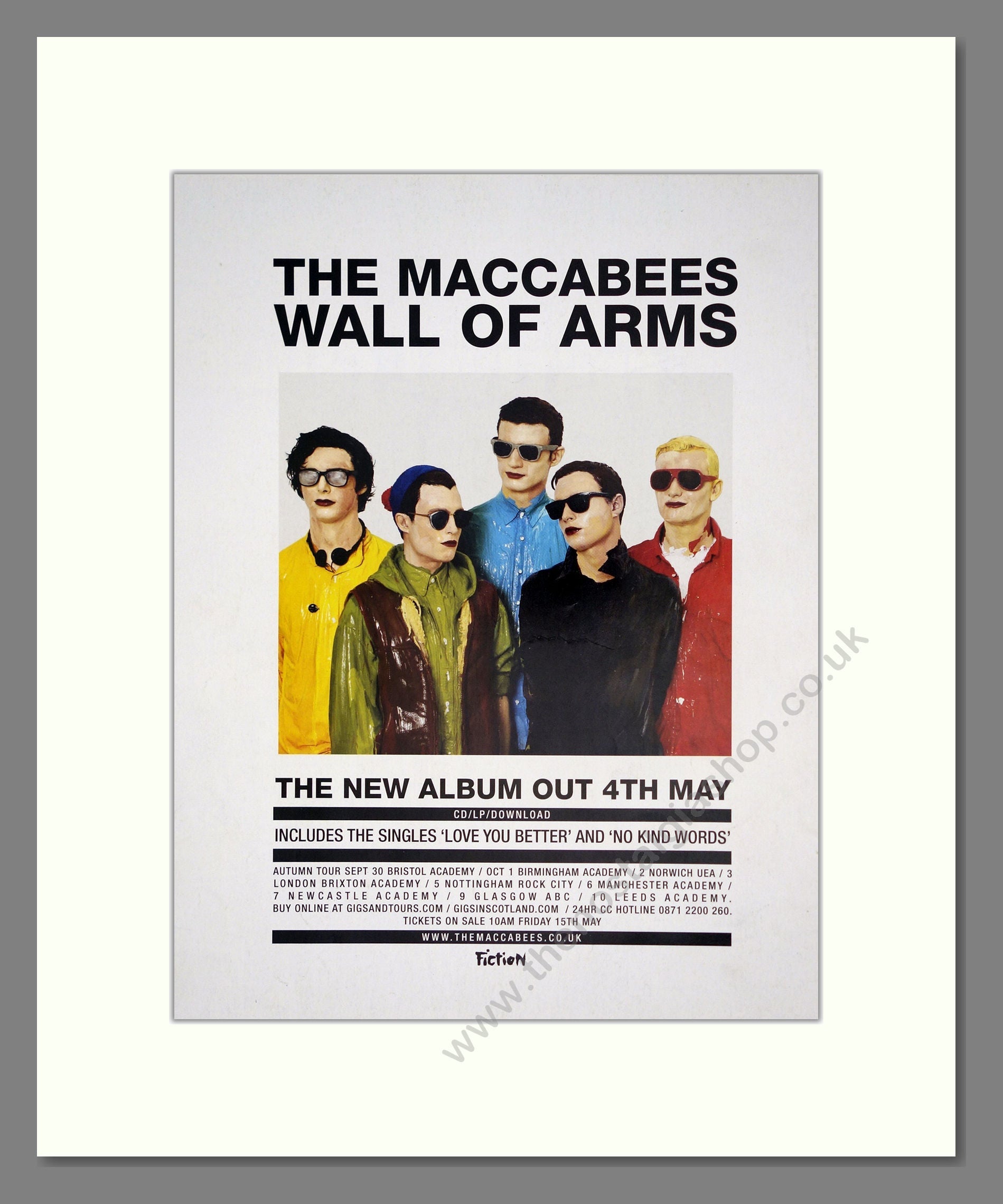 Maccabees (The) - Wall Of Arms. Vintage Advert 2009 (ref AD301993)