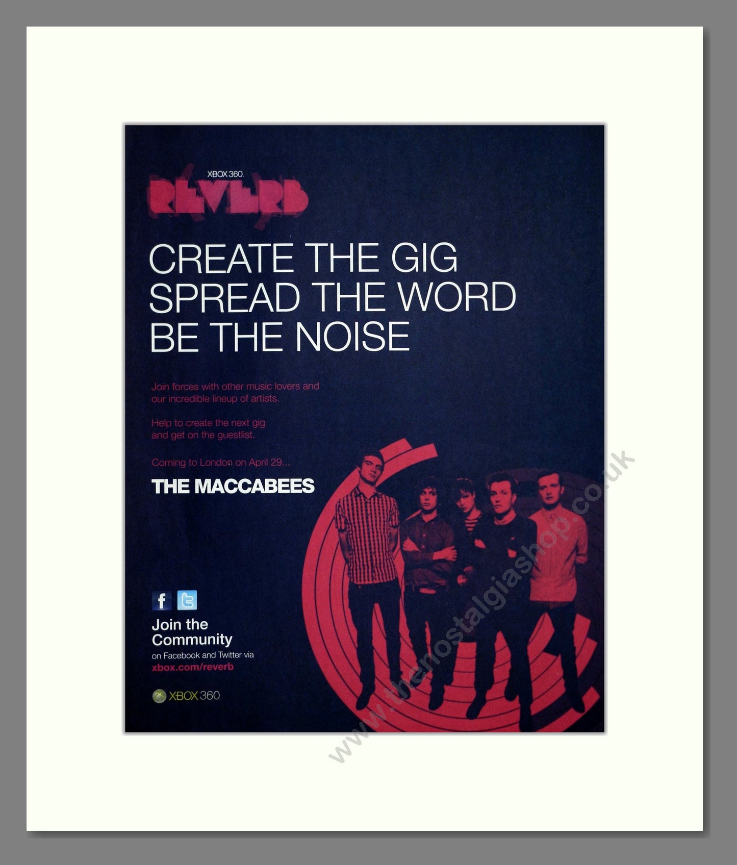 Maccabees (The) - Create The Gig. Vintage Advert 2010 (ref AD302013)