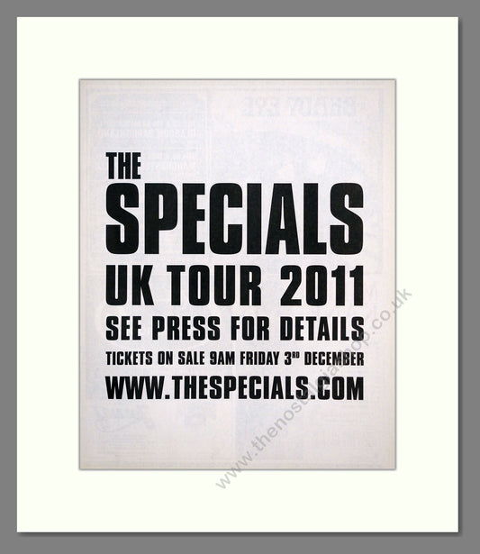 Specials (The) - UK Tour. Vintage Advert 2011 (ref AD302020)