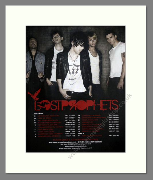 Lost Prophets - UK Tour. Vintage Advert 2009 (ref AD302076)