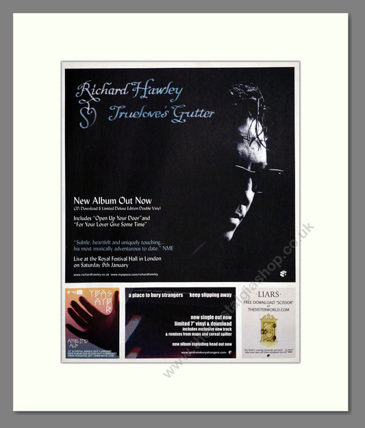 Richard Hawley - Truelove's Gutter. Vintage Advert 2009 (ref AD302100)