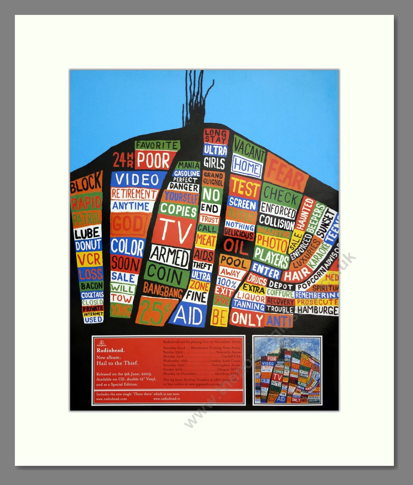 Radiohead - Hail To The Thief. Vintage Advert 2003 (ref AD302111)