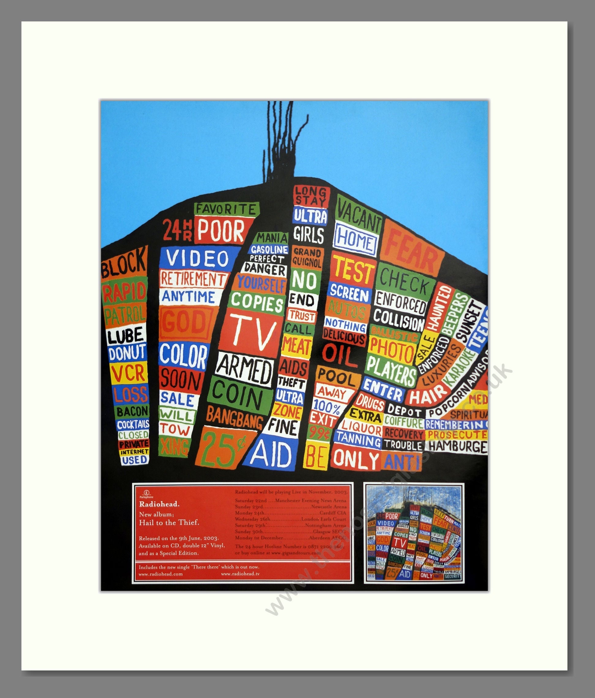 Radiohead - Hail To The Thief. Vintage Advert 2003 (ref AD302111)