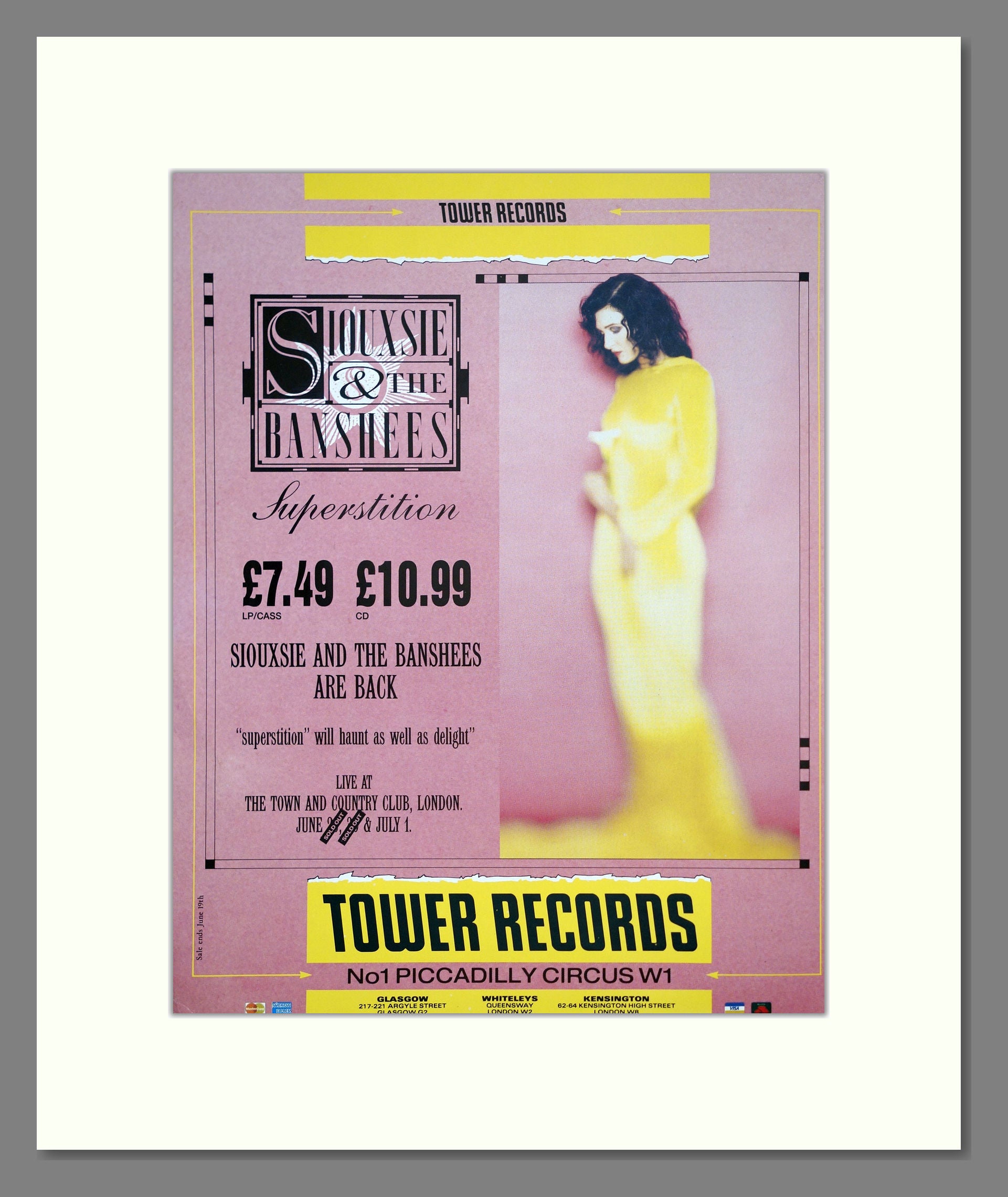 Siouxsie And The Banshees - Superstition. Vintage Advert 1991 (ref AD3 ...