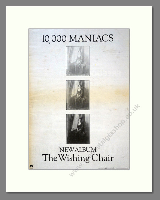 10,000 Maniacs - The Wishing Chair. Vintage Advert 1985 (ref AD18479)