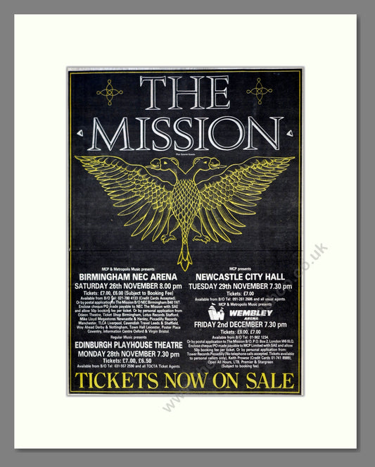 Mission (The) - UK Tour. Vintage Advert 1988 (ref AD18484)
