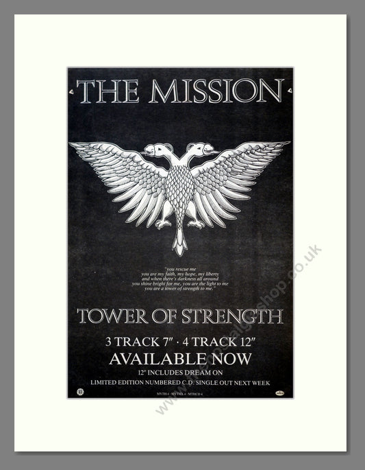 Mission (The) - Tower Of Strength. Vintage Advert 1988 (ref AD18493)