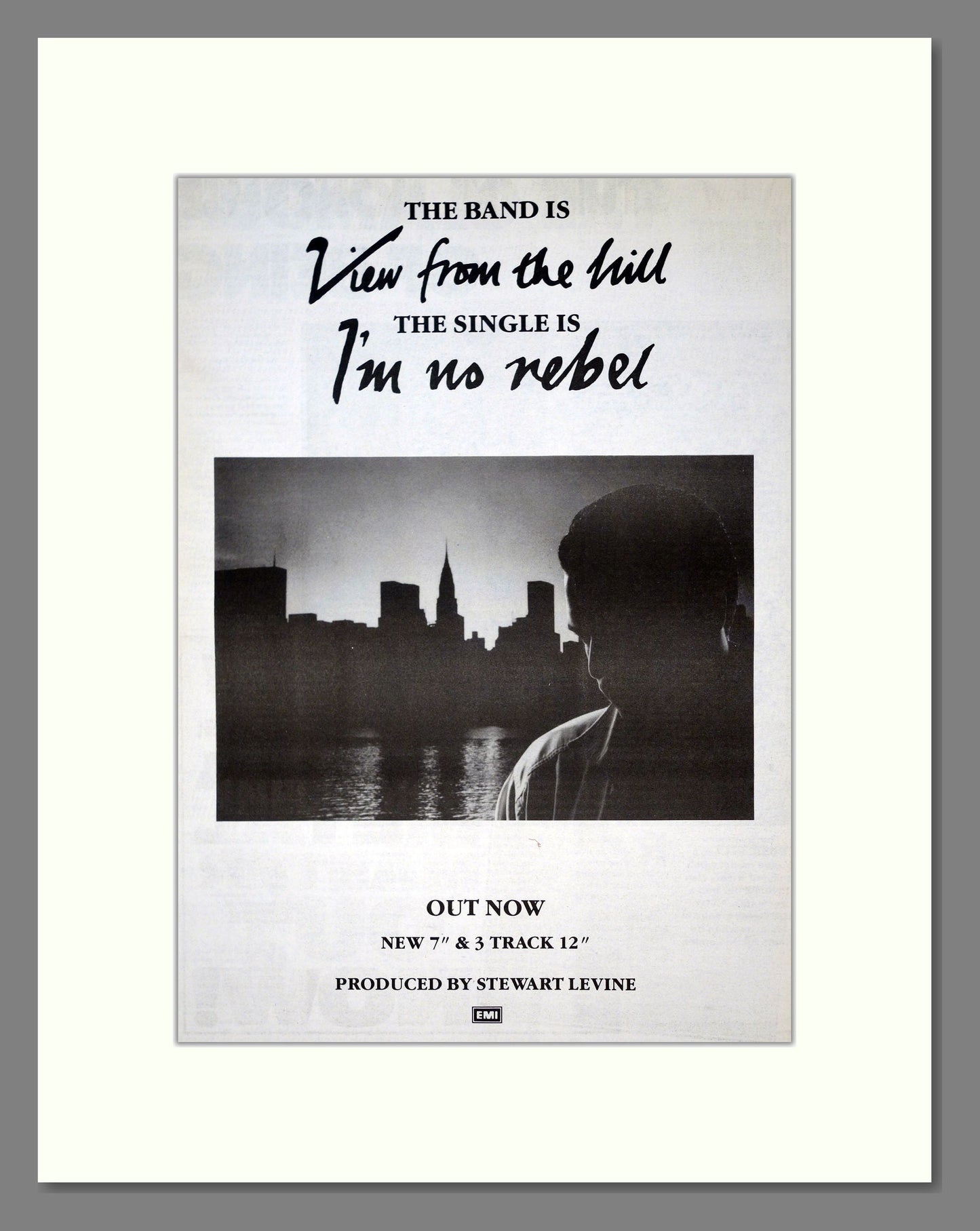 View From The Hill - I'm No Rebel. Vintage Advert 1987 (ref AD18535)