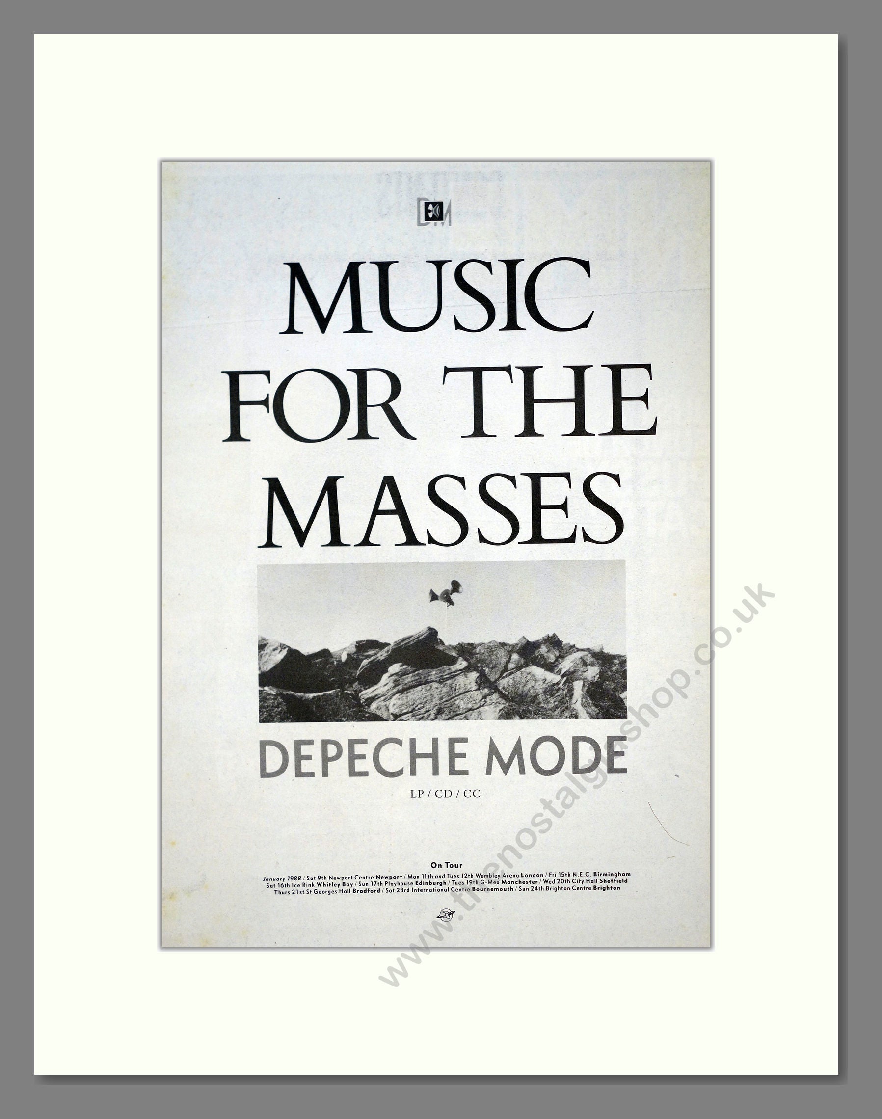 Depeche Mode - Music For The Masses. Vintage Advert 1987 (ref