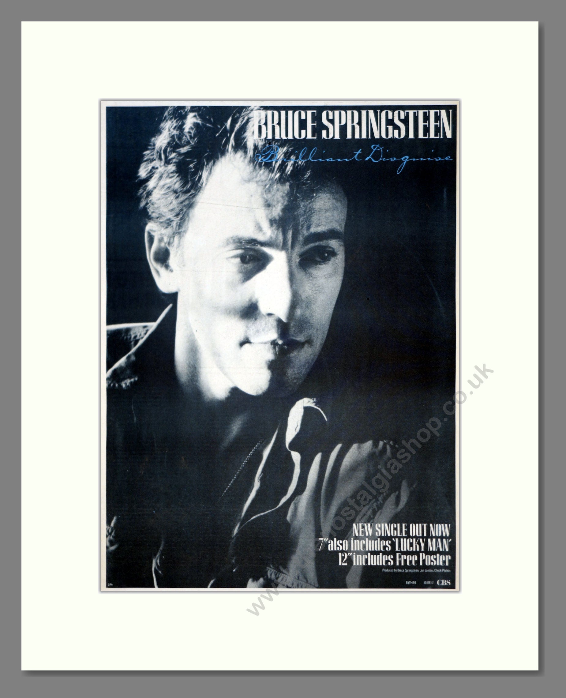 Bruce Springsteen - Brilliant Disguise. Vintage Advert 1987 (ref AD185 ...