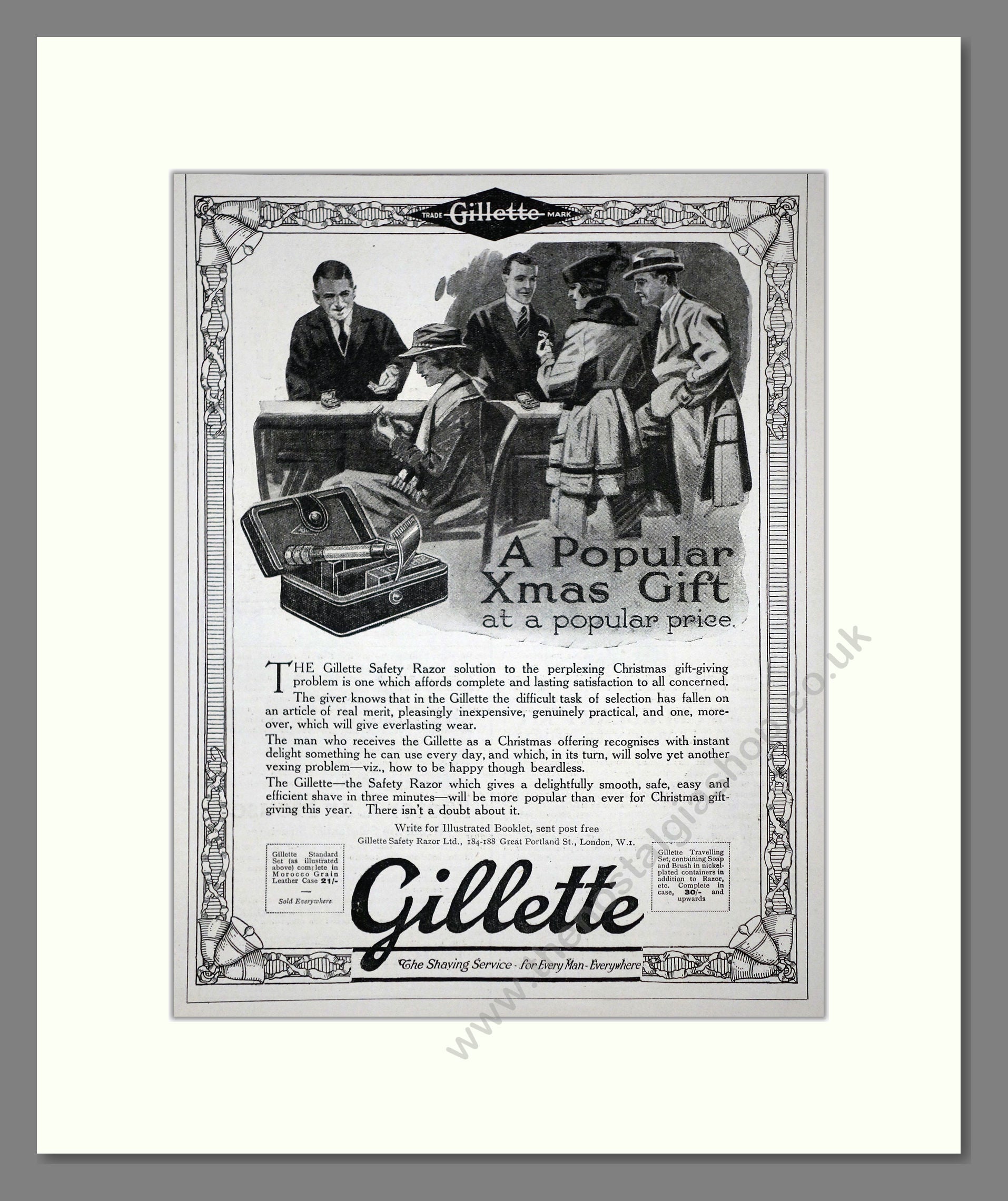 Gillette - Safety Razor. Vintage Advert 1919 (ref AD62128) – The ...