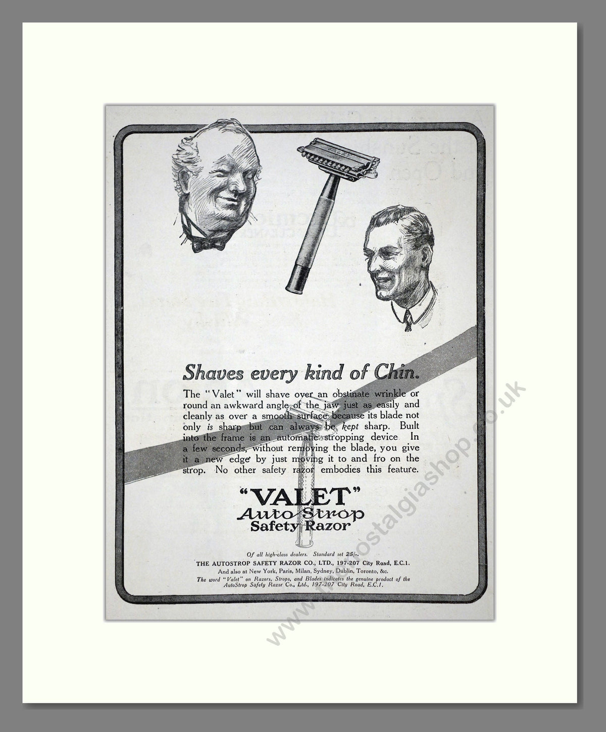Valet Safety Razor Valet - Safety Razor. Vintage Advert 1920 (ref AD62159) – The Nostalgia ...