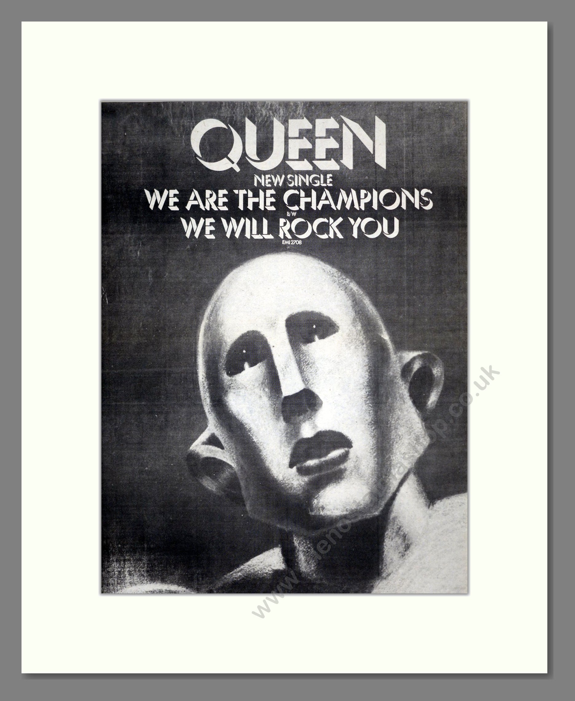 Queen - We Are The Champions / We Will Rock You. Vintage Advert 1977 (ref AD18588)
