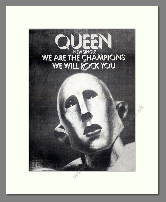 Queen - We Are The Champions / We Will Rock You. Vintage Advert 1977 (ref AD18588)