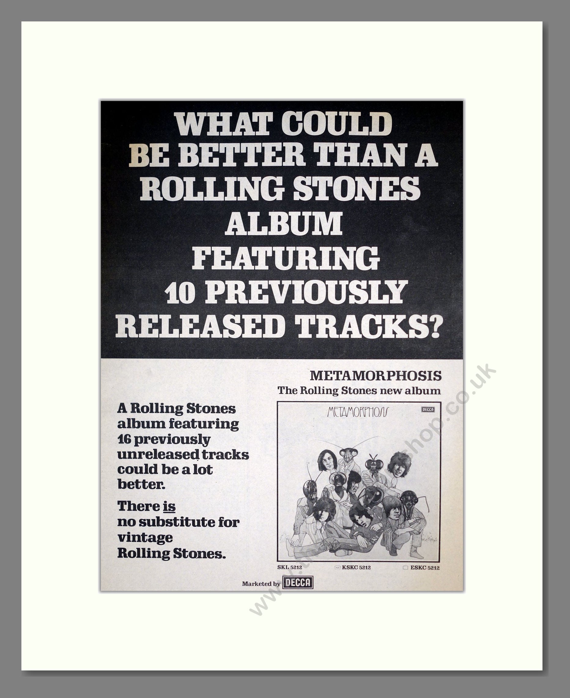 Rolling Stones (The) - Metamorphosis. Vintage Advert 1975 (ref AD18622)
