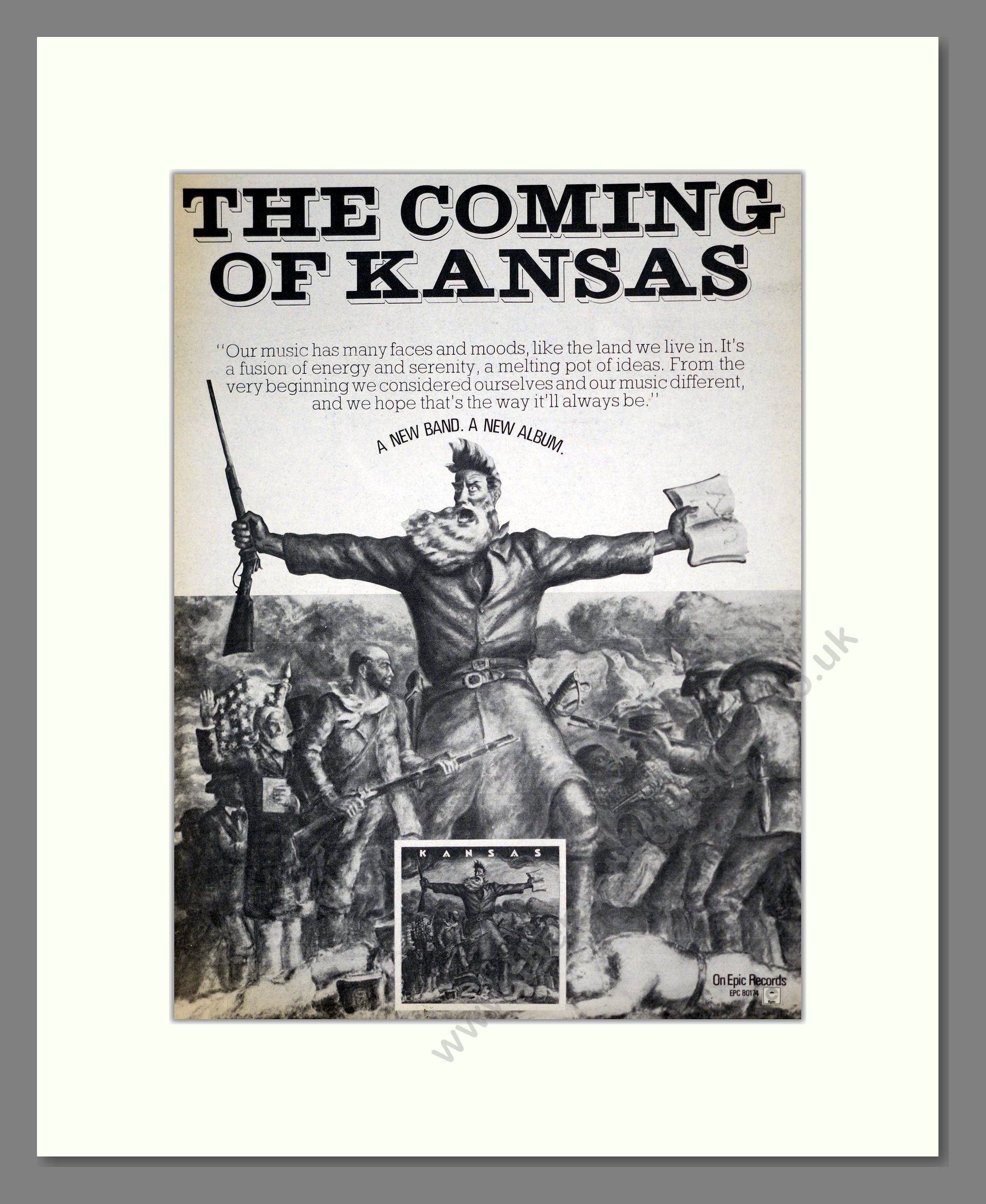 Kansas - Debut Album. Vintage Advert 1975 (ref AD18623)