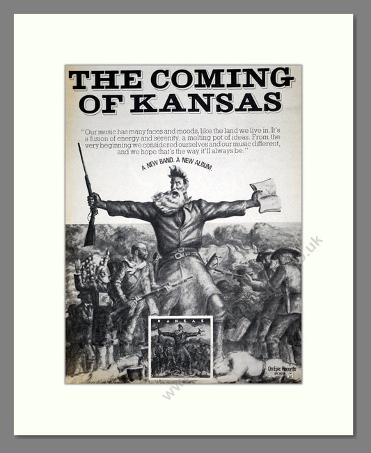 Kansas - Debut Album. Vintage Advert 1975 (ref AD18623)