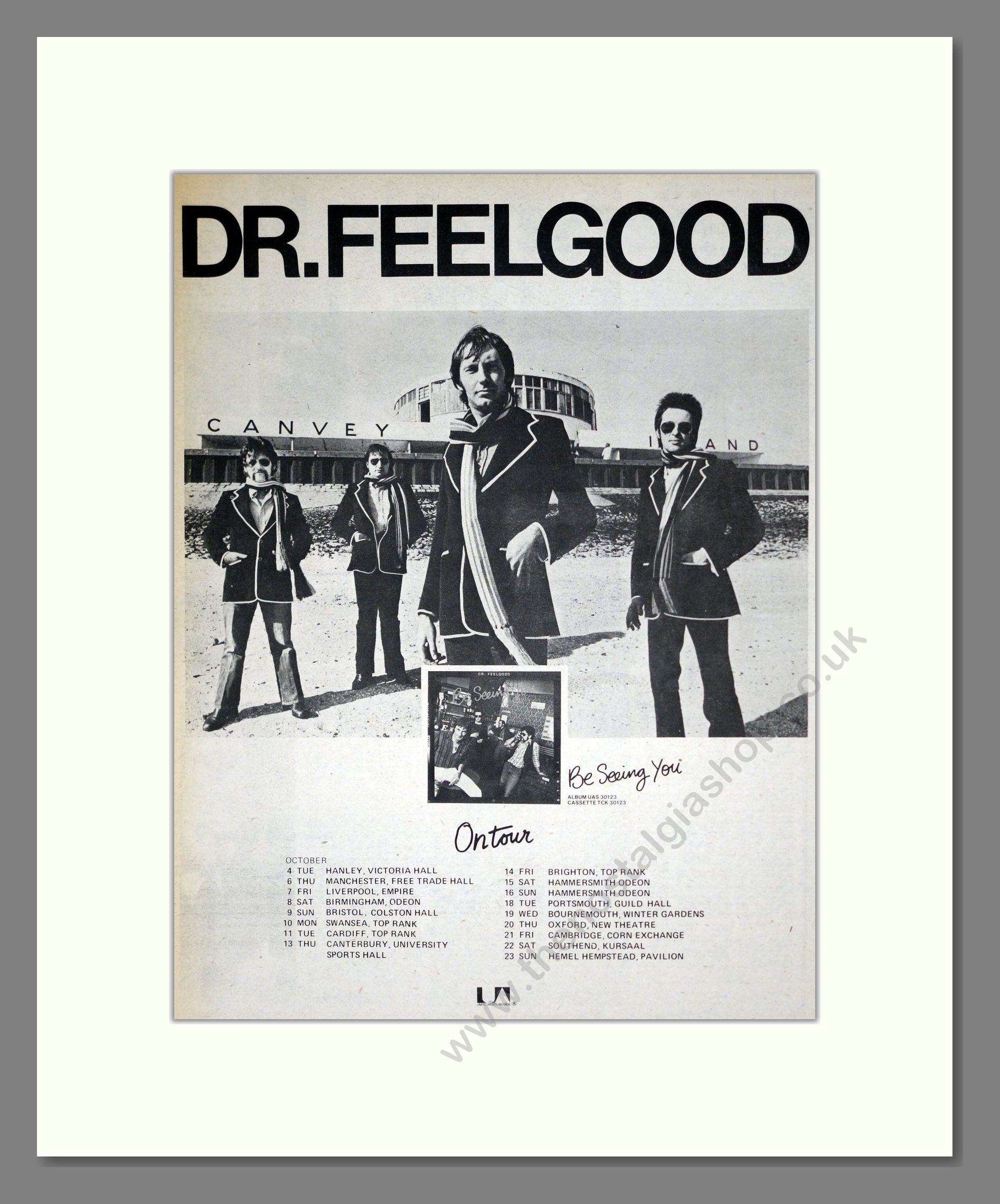 Dr Feelgood UK Tour. Vintage Advert 1977 (ref AD18651) The