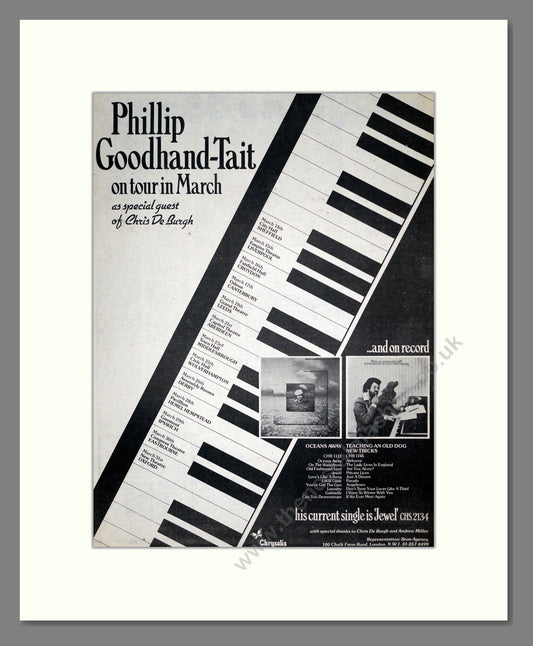 Phillip Goodhand-Tait - UK Tour. Vintage Advert 1978 (ref AD18683)